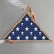 Americanflat Small Flag Display Case for Burial Flag - Fits Folded Flag - Elegant Military Flag Display Case - Plexiglass Cover - Triangle Hanging Hardware - Brown